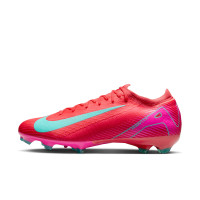 Nike Zoom Mercurial Vapor Pro 16 Gras Voetbalschoenen (FG) Rood Turquoise Roze