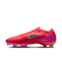 Nike Zoom Mercurial Vapor Pro 16 Gras Voetbalschoenen (FG) Rood Turquoise Roze