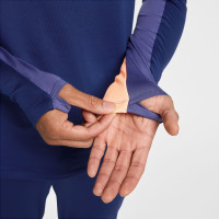 Nike Strike Trainingstrui 1/4-Zip Donkerblauw Oranje