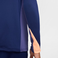 Nike Strike Trainingstrui 1/4-Zip Donkerblauw Oranje