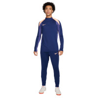 Nike Strike Trainingstrui 1/4-Zip Donkerblauw Oranje