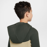 Nike Tech Fleece Vest Sportswear Kids Beige Donkergroen Zwart