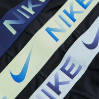 Nike Dri-FIT Ultra Stretch Boxershort Micro 3-Pack Zwart Blauw Lichtgroen Lichtblauw