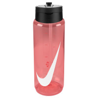 Nike Renew TR Recharge Straw Bottle 700ML Light Red Black White