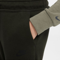 Nike Tech Fleece Trainingspak Sportswear Kids Donkergroen Zwart
