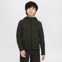 Nike Tech Fleece Trainingspak Sportswear Kids Donkergroen Zwart