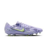 Nike Tiempo Legend Elite 10 Gras Voetbalschoenen (FG) Lichtpaars Lichtgeel