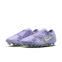 Nike Tiempo Legend Elite 10 Gras Voetbalschoenen (FG) Lichtpaars Lichtgeel