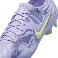 Nike Tiempo Legend Elite 10 Gras Voetbalschoenen (FG) Lichtpaars Lichtgeel