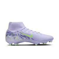 Nike Zoom Mercurial Superfly Academy 10 Grass/Artificial Grass Football Shoes (MG) Light Purple Light Yellow