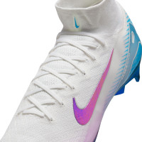 Nike Zoom Mercurial Superfly 10 Elite Gras Voetbalschoenen (FG) Wit Blauw Paars