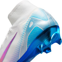 Nike Zoom Mercurial Superfly 10 Elite Gras Voetbalschoenen (FG) Wit Blauw Paars