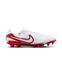 Nike Tiempo Legend Elite 10 Gras Voetbalschoenen (FG) Wit Rood