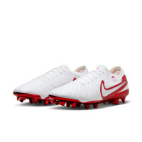 Nike Tiempo Legend Elite 10 Gras Voetbalschoenen (FG) Wit Rood