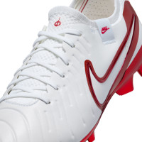 Nike Tiempo Legend Elite 10 Gras Voetbalschoenen (FG) Wit Rood