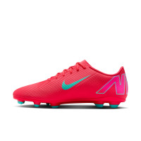 Nike Mercurial Vapor Club 16 Gras / Kunstgras Voetbalschoenen (MG) Rood Turquoise Roze
