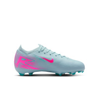 Nike Zoom Mercurial Vapor Pro 16 Gras Voetbalschoenen (FG) Kids Lichtblauw Felroze