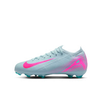 Nike Zoom Mercurial Vapor Pro 16 Gras Voetbalschoenen (FG) Kids Lichtblauw Felroze