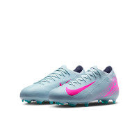 Nike Zoom Mercurial Vapor Pro 16 Gras Voetbalschoenen (FG) Kids Lichtblauw Felroze