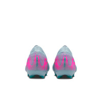 Nike Zoom Mercurial Vapor Pro 16 Gras Voetbalschoenen (FG) Kids Lichtblauw Felroze