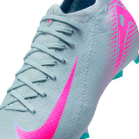 Nike Zoom Mercurial Vapor Pro 16 Gras Voetbalschoenen (FG) Kids Lichtblauw Felroze