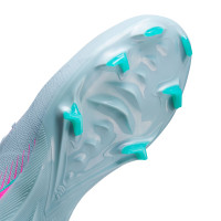 Nike Zoom Mercurial Vapor Pro 16 Gras Voetbalschoenen (FG) Kids Lichtblauw Felroze