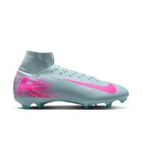 Nike Zoom Mercurial Superfly Pro 10 Gras Voetbalschoenen (FG) Lichtblauw Felroze