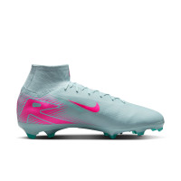 Nike Zoom Mercurial Superfly Pro 10 Gras Voetbalschoenen (FG) Lichtblauw Felroze