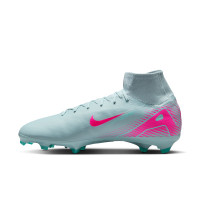 Nike Zoom Mercurial Superfly Pro 10 Gras Voetbalschoenen (FG) Lichtblauw Felroze