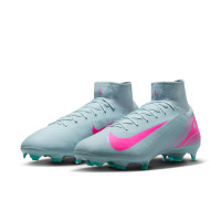 Nike Zoom Mercurial Superfly Pro 10 Gras Voetbalschoenen (FG) Lichtblauw Felroze