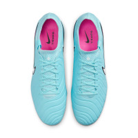 Nike Tiempo Legend Elite 10 Gras Voetbalschoenen (FG) Lichtblauw Wit Felroze