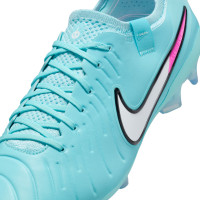 Nike Tiempo Legend Elite 10 Gras Voetbalschoenen (FG) Lichtblauw Wit Felroze