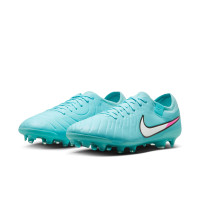 Nike Tiempo Legend Pro 10 Gras Voetbalschoenen (FG) Lichtblauw Wit Felroze