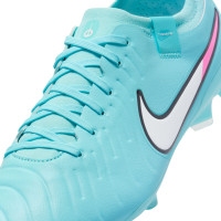 Nike Tiempo Legend Pro 10 Gras Voetbalschoenen (FG) Lichtblauw Wit Felroze