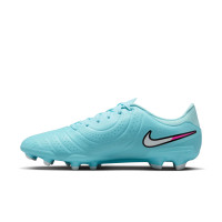 Nike Tiempo Legend Academy 10 Gras / Kunstgras Voetbalschoenen (MG) Lichtblauw Wit Felroze