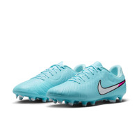 Nike Tiempo Legend Academy 10 Gras / Kunstgras Voetbalschoenen (MG) Lichtblauw Wit Felroze