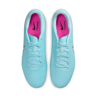 Nike Tiempo Legend Academy 10 Gras / Kunstgras Voetbalschoenen (MG) Lichtblauw Wit Felroze