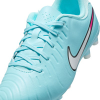 Nike Tiempo Legend Academy 10 Gras / Kunstgras Voetbalschoenen (MG) Kids Lichtblauw Wit Felroze