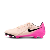Nike Phantom GX Academy II Gras / Kunstgras Voetbalschoenen (MG) Zalmroze Felroze Zwart