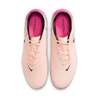 Nike Phantom GX Academy II Gras / Kunstgras Voetbalschoenen (MG) Zalmroze Felroze Zwart