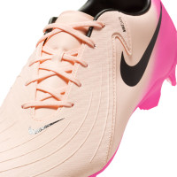 Nike Phantom GX Academy II Gras / Kunstgras Voetbalschoenen (MG) Zalmroze Felroze Zwart