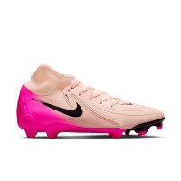 Nike Phantom Luna Academy II Gras / Kunstgras Voetbalschoenen (MG) Zalmroze Felroze Zwart