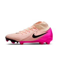 Nike Phantom Luna Academy II Gras / Kunstgras Voetbalschoenen (MG) Zalmroze Felroze Zwart