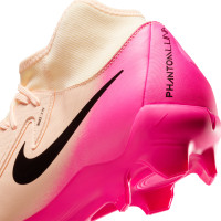 Nike Phantom Luna Academy II Gras / Kunstgras Voetbalschoenen (MG) Zalmroze Felroze Zwart