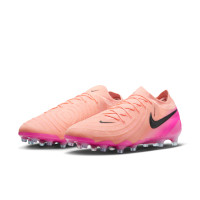Nike Phantom GX Elite II Kunstgras Voetbalschoenen (AG) Zalmroze Felroze Zwart