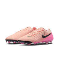 Nike Phantom GX Elite II Gras Voetbalschoenen (FG) Zalmroze Felroze Zwart