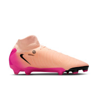 Nike Phantom Luna Pro II Gras Voetbalschoenen (FG) Zalmroze Felroze Zwart
