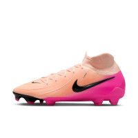 Nike Phantom Luna Pro II Gras Voetbalschoenen (FG) Zalmroze Felroze Zwart