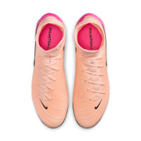 Nike Phantom Luna Pro II Gras Voetbalschoenen (FG) Zalmroze Felroze Zwart