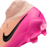 Nike Phantom Luna Pro II Gras Voetbalschoenen (FG) Zalmroze Felroze Zwart